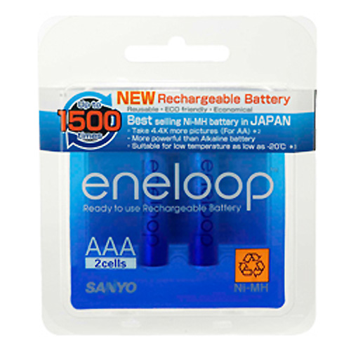 ถ่านชาร์จ Sanyo eneloop AAA 2 ก้อน