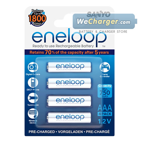 ถ่านชาร์จ Sanyo eneloop AAA 4 ก้อน