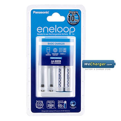 panasonic เครื่องชาร์จพร้อมถ่านชาร์จ eneloop 2 ก้อน