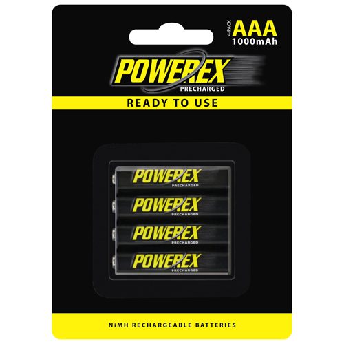 Powerex AAA 1000mAh 1 Pack 4 Battery Charger