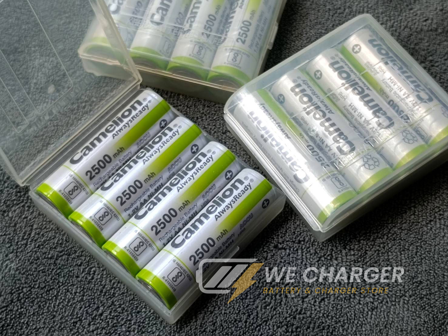 ถ่านชาร์จ AA Camelion 2500mAh พร้อมกล่องใส่ถ่าน