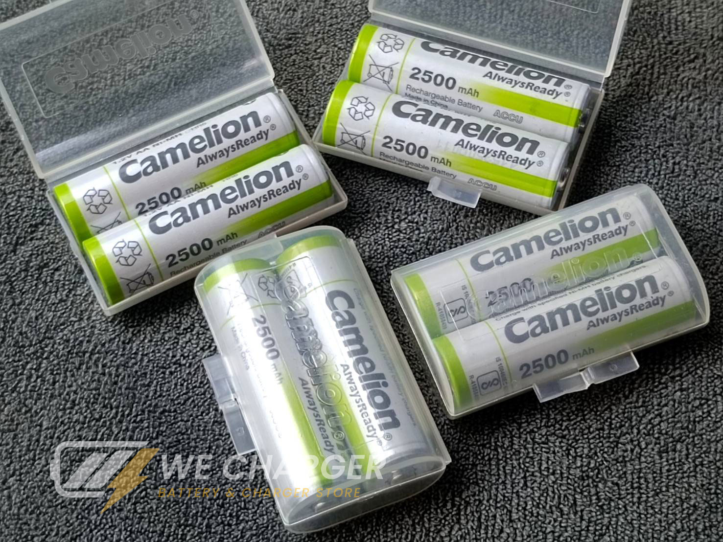 ถ่านชาร์จ AA Camelion 2500mAh พร้อมกล่องใส่ถ่าน